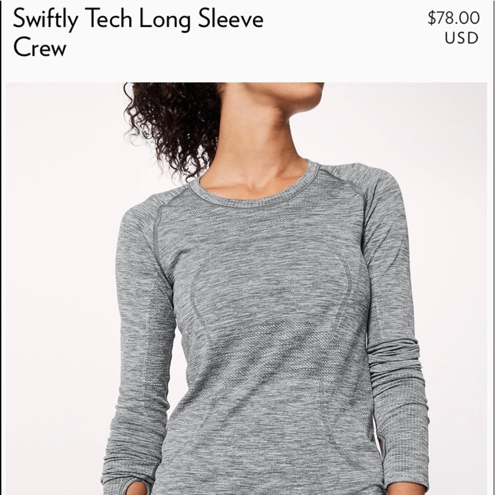 swiftly tech long sleeve crew lulu lemon